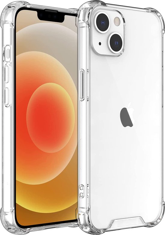 iPhone 14 Hoesje - Transparant - Anti-Shock Back Cover