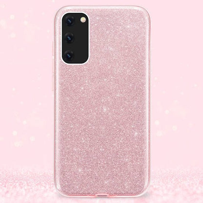 Samsung Galaxy A03 Hoesje - Roze - Glitter Back Cover