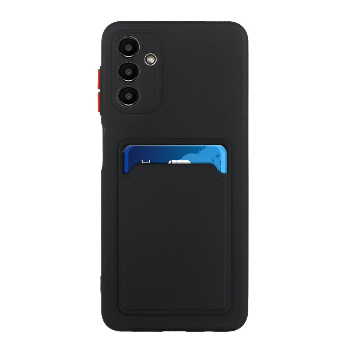 Samsung Galaxy A34 5G Hoesje - Zwart - Siliconen Back Cover met Pasjeshouder