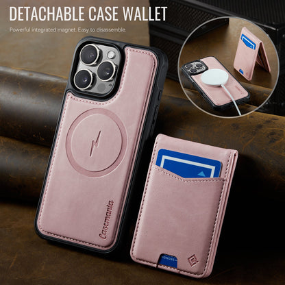 Apple iPhone 16 Pro Max Hoesje - Pale Pink - MagSafe Back Cover met Pasjeshouder