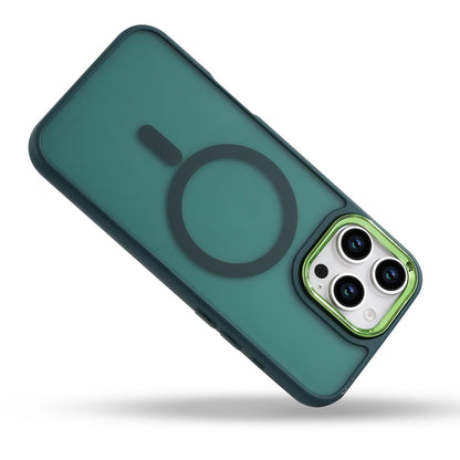 iPhone 16 Pro Hoesje - Groen - Matte Armor MagSafe Back Cover
