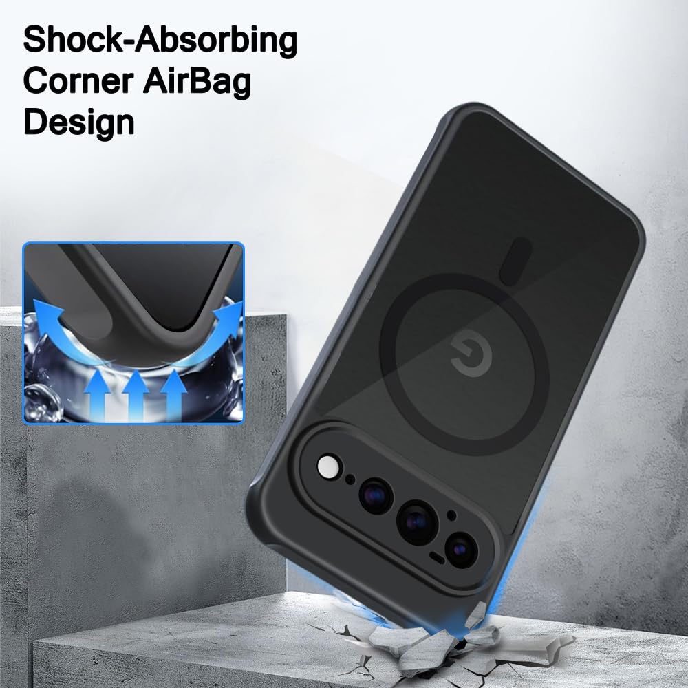 Google Pixel 11 Pro XL Hoesje - Zwart - Matte Armor MagSafe Back Cover