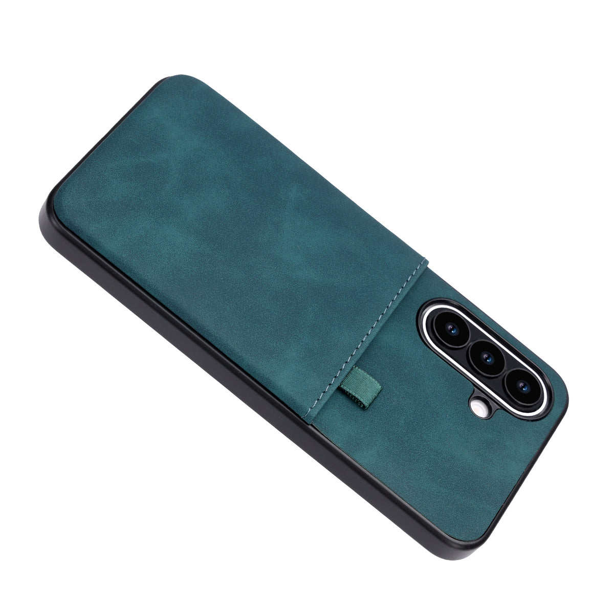 Samsung Galaxy S26 FE Hoesje - Emerald Green - Kunstleren Back Cover met Pull-Tab Pasjeshouder