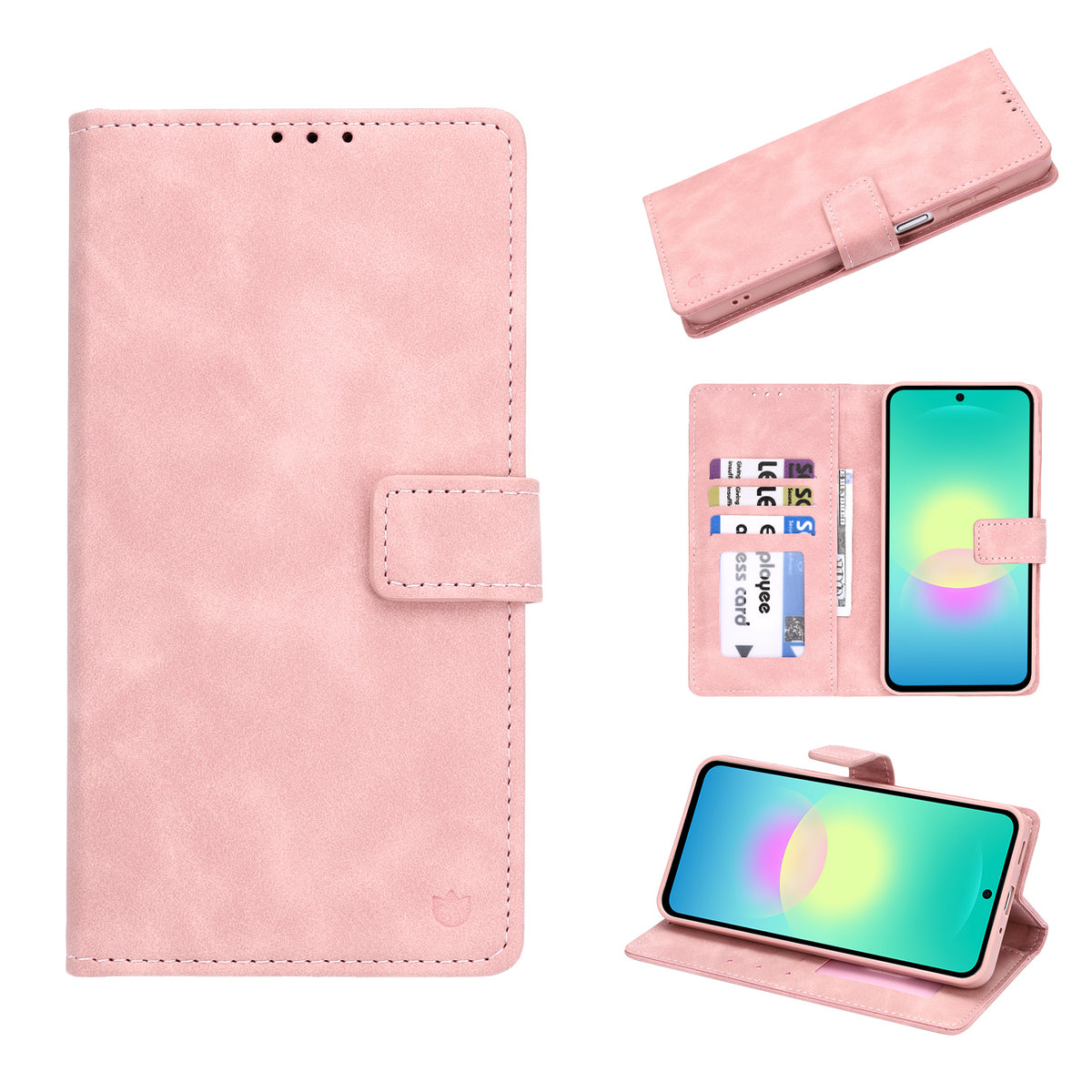 Samsung Galaxy A18 / A17 Hoesje - Pale Pink - Portemonnee Bookcase
