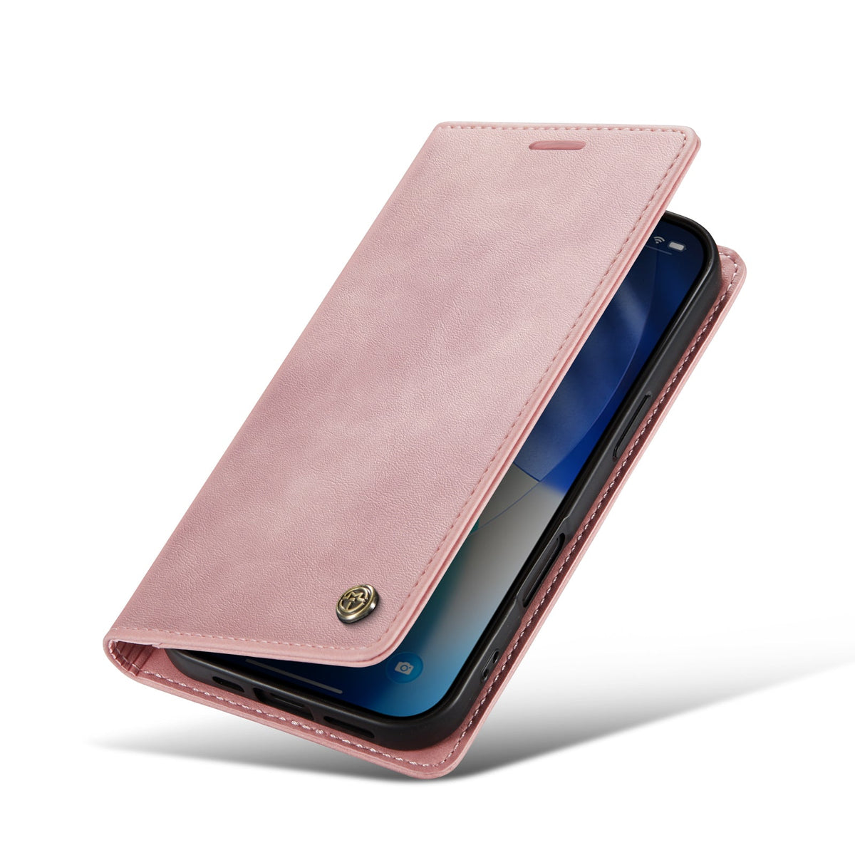 Apple iPhone 17 Hoesje - Pale Pink - Luxe Dunne Bookcase