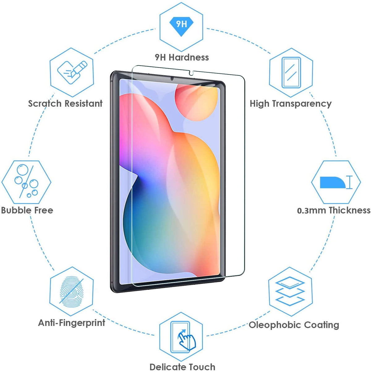 Samsung Galaxy Tab S6 Lite WiFi 2024 / S6 Lite WiFi 2022 / S6 Lite Screenprotector - Full Cover - 2 Stuks