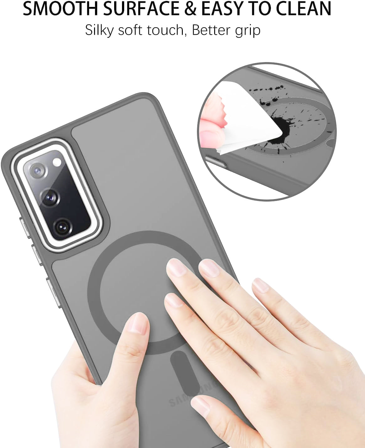 Samsung Galaxy S20 FE Hoesje - Grijs - Matte Armor MagSafe Back Cover