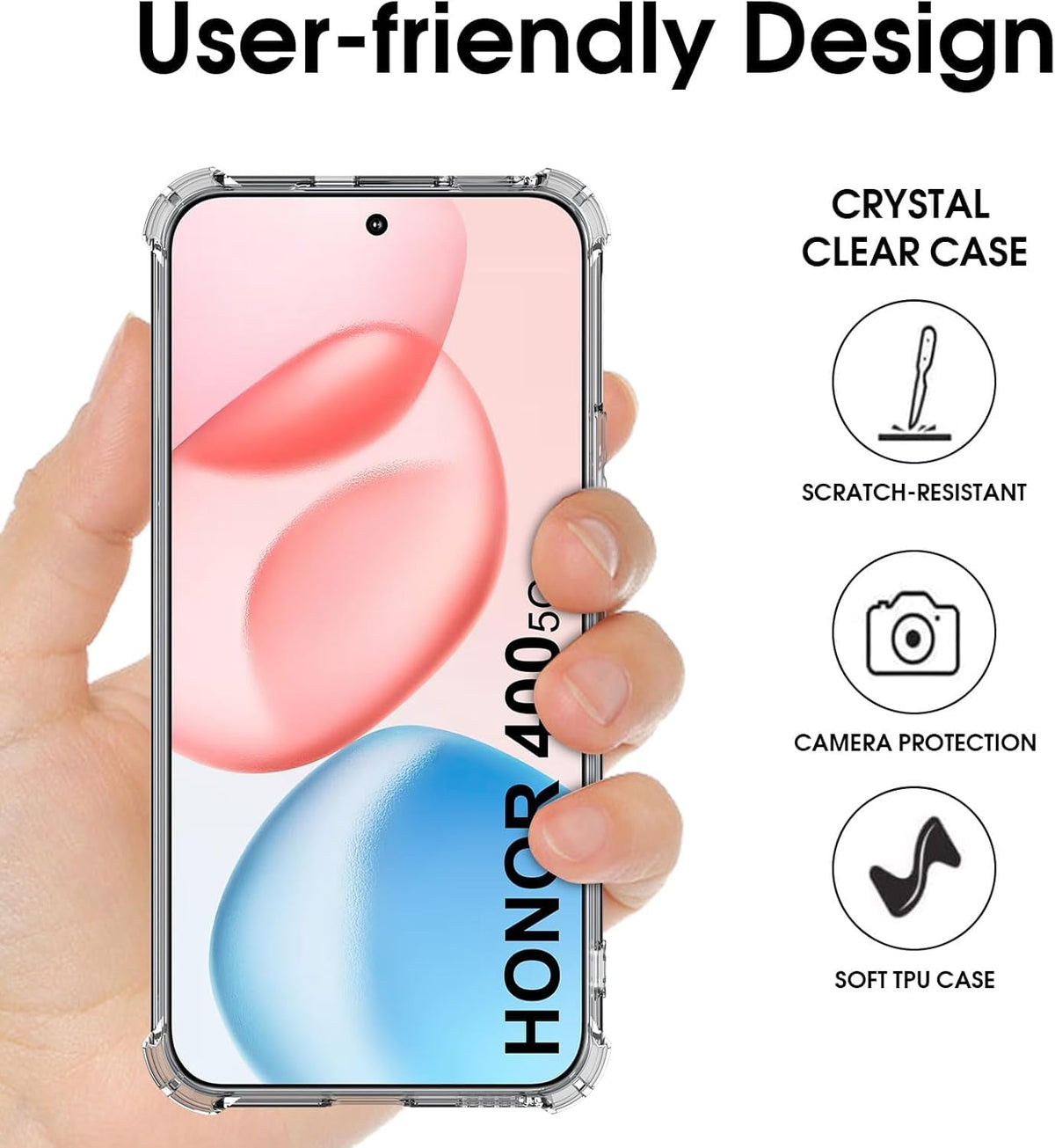 Honor 400 5G Hoesje - Transparant - Anti Shock Back Cover