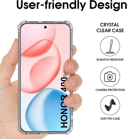 Honor 400 5G Hoesje - Transparant - Anti Shock Back Cover