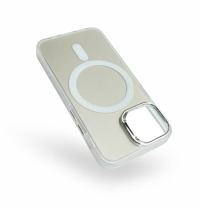 Apple iPhone 13 Case - Silver - Fusion Armor MagSafe Back Cover