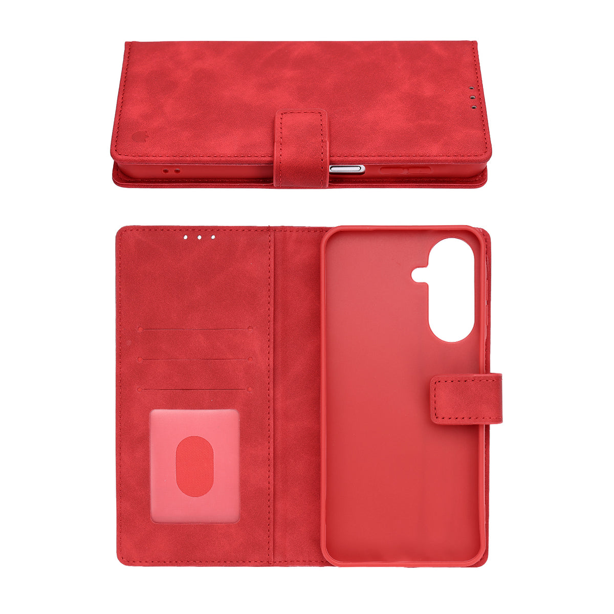 Samsung Galaxy A57 Hoesje - Crimson Red - Portemonnee Bookcase