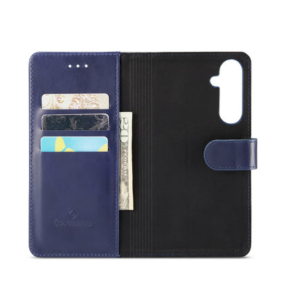 Samsung Galaxy A55 Hoesje - Navy Blue - Echt Leren 2 in 1 Bookcase