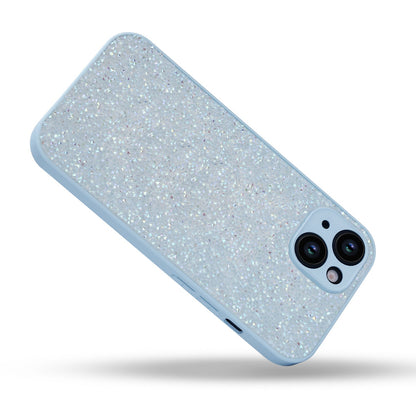 iPhone 12 Hoesje - Blauw - Diamant Glitter Back Cover