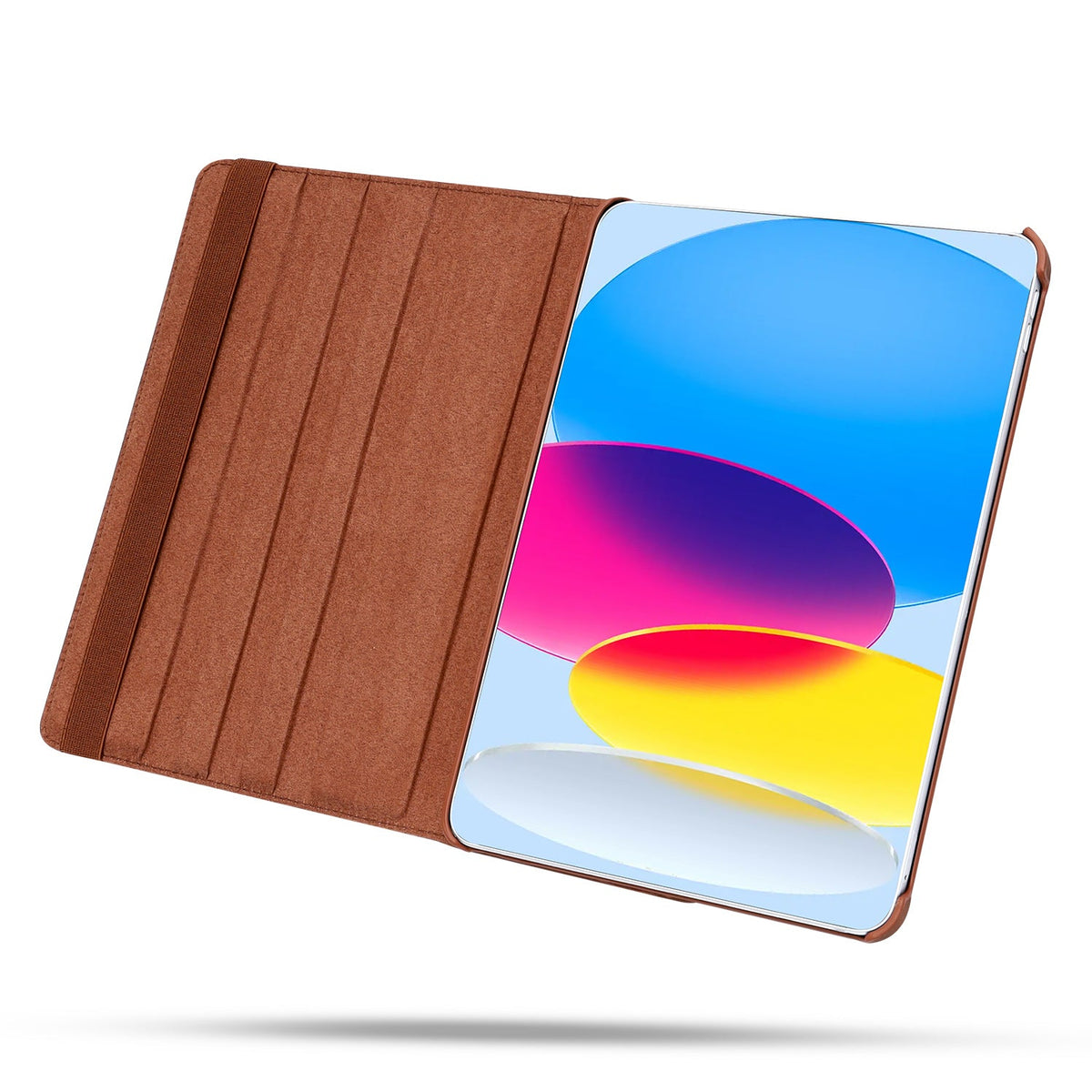 iPad A16 Tablethoes - Sienna Brown - Draaibare Bookcase