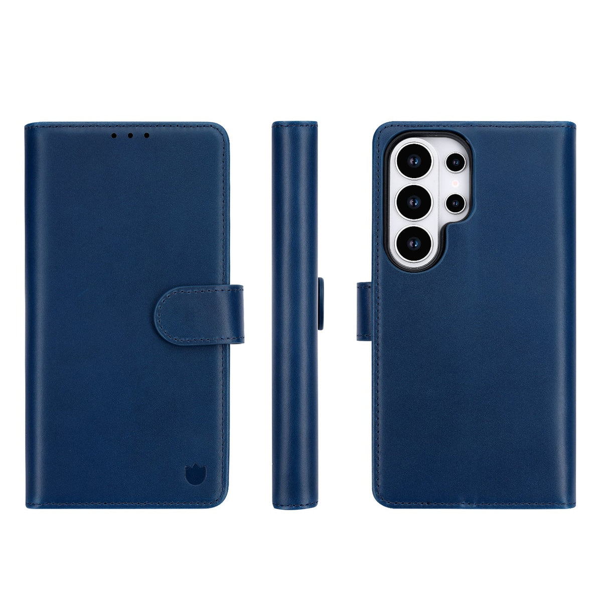 Samsung Galaxy S26 Ultra Hoesje - Navy Blue - Echt Leren 2 in 1 MagSafe Bookcase