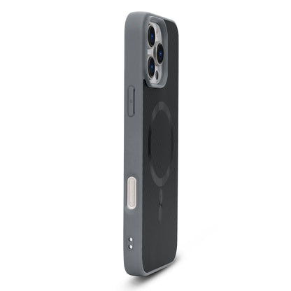 Apple iPhone 14 Pro Hoesje - Grijs - Carbon MagSafe Back Cover