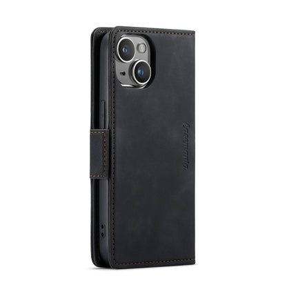 Apple iPhone 15 Plus Hülle - Charcoal Gray - Portemonnaie-MagSafe-Klapphülle mit Kartenfach