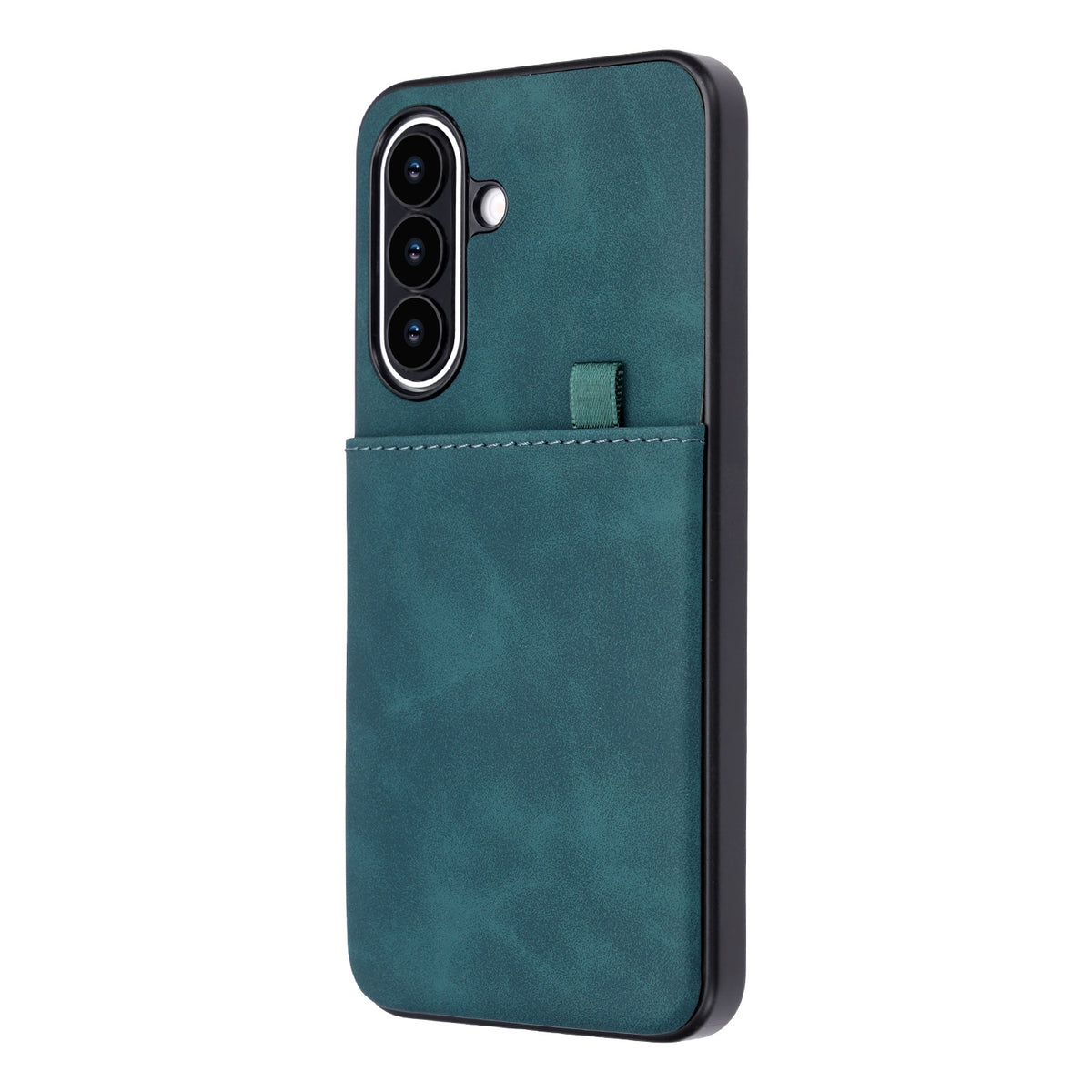 Samsung Galaxy A27 Hoesje - Emerald Green - Kunstleren Back Cover met Pull-Tab Pasjeshouder