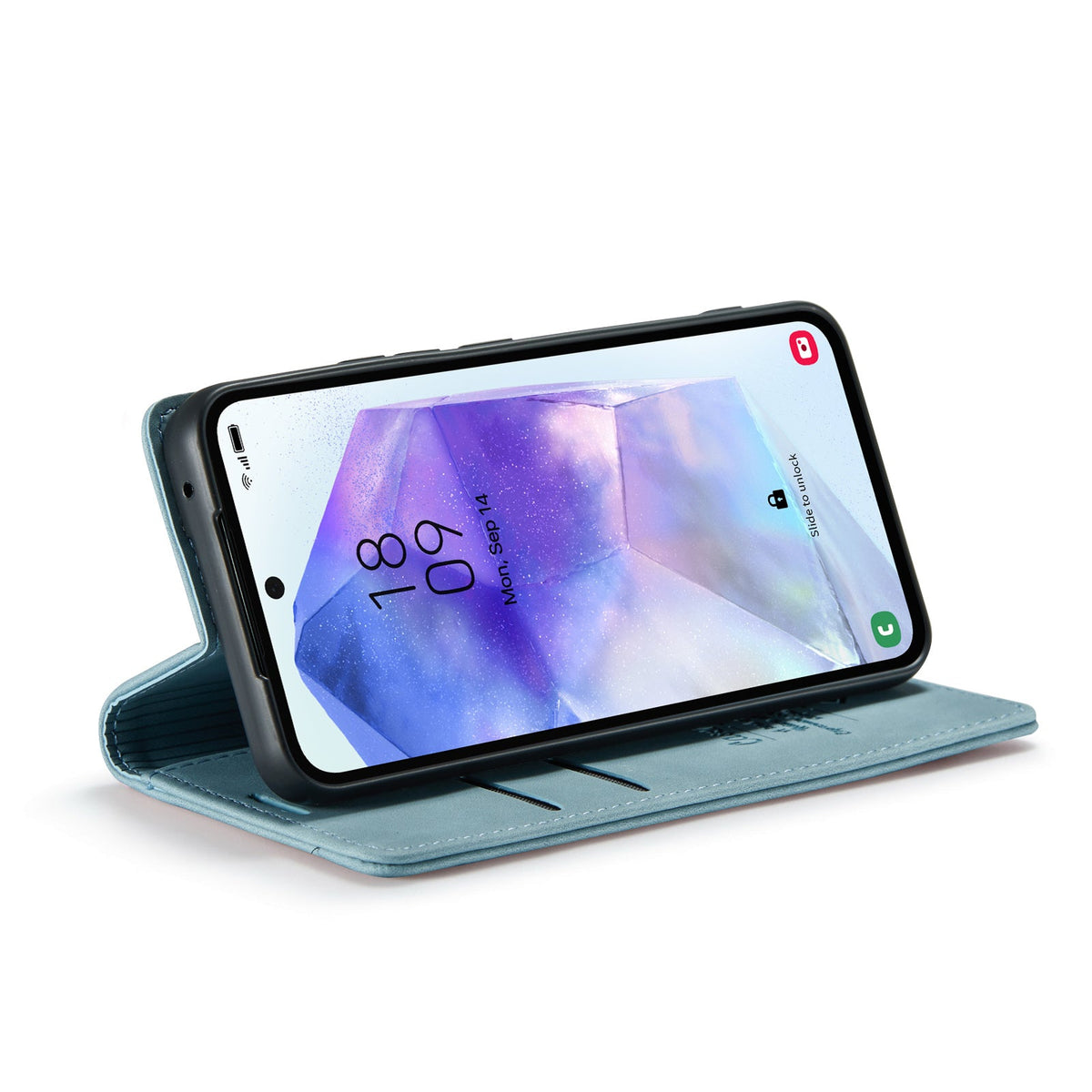 Samsung Galaxy S25 FE Hoesje - Aqua Blue - Dunne Bookcase