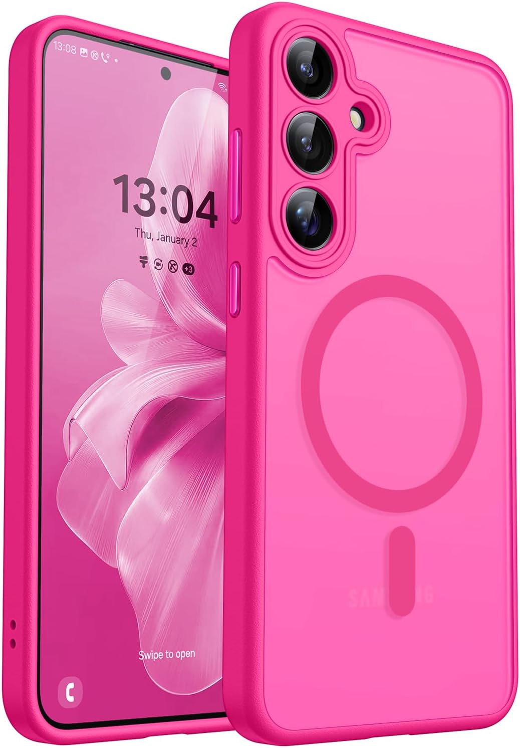 Samsung Galaxy S25 FE Hoesje - Roze - Matte Armor MagSafe Back Cover