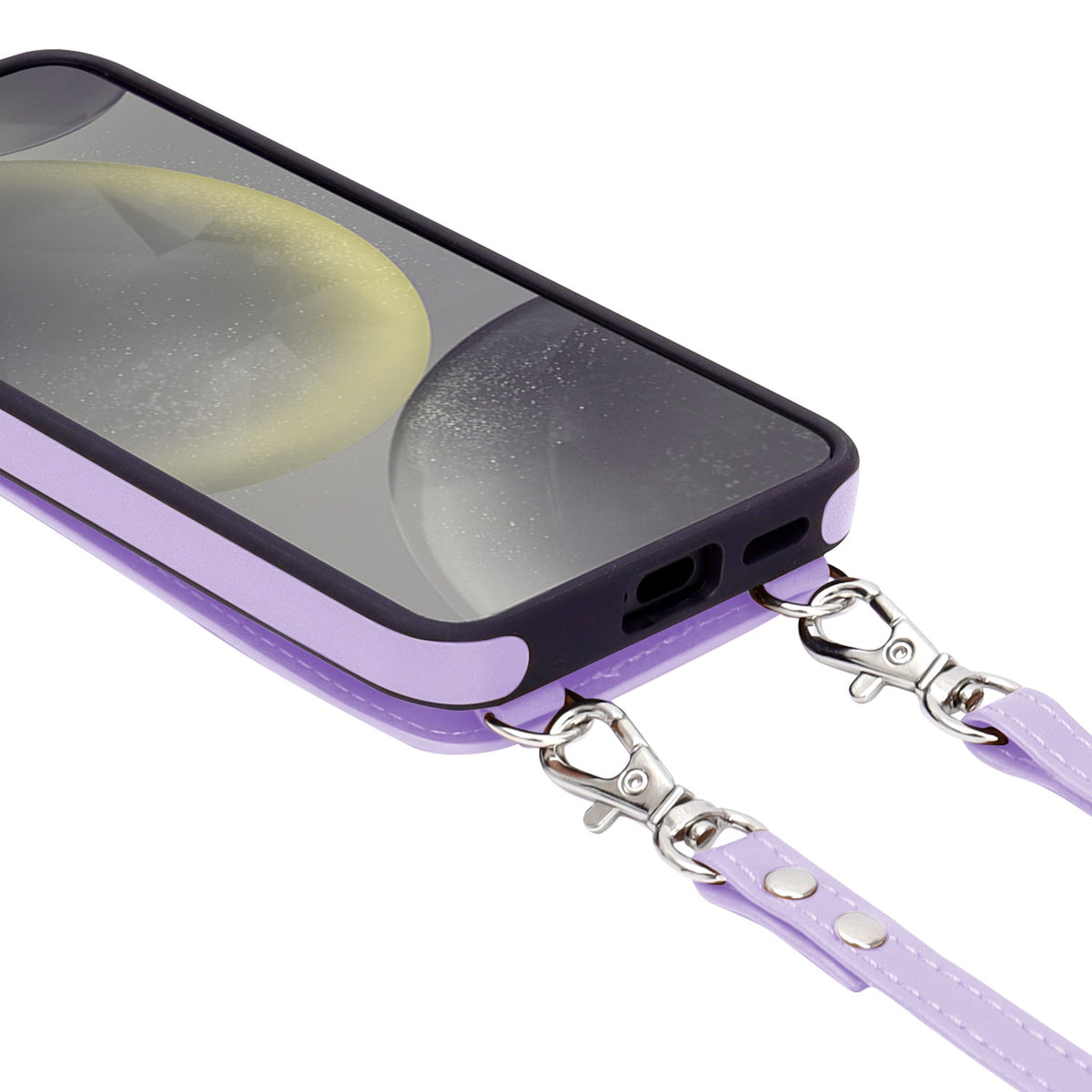 Samsung Galaxy S25 Plus Hoesje - Paars - Luxe Back Cover met Telefoonkoord en Rits
