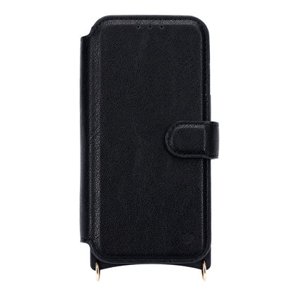 Apple iPhone 16 Pro Max Hoesje - Zwart - 'Amsterdam' Magnetische Wallet Case met Pasjeshouders en