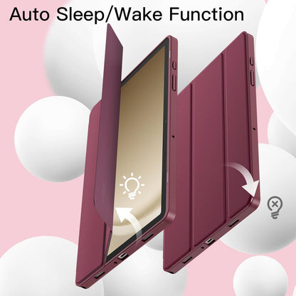 Samsung Galaxy Tab A11 Plus Tablethoes - Wijn Rood - Smart Cover