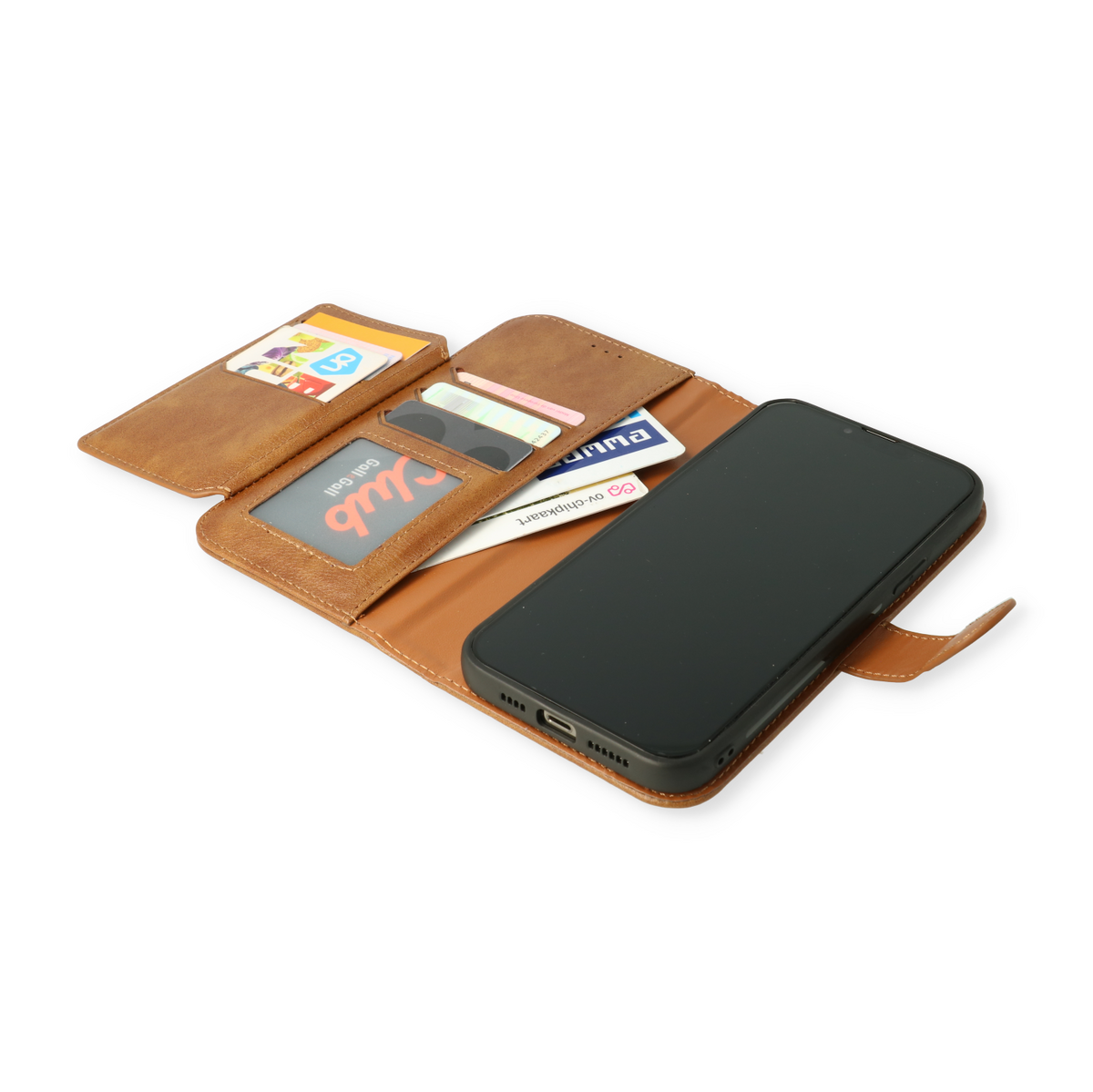 Apple iPhone 15 Pro Hoesje - Bruin - 2 in 1 MagSafe Bookcase met 10 Kaart Vakken