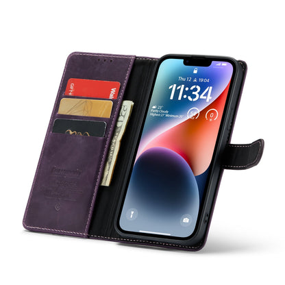 Apple iPhone 15 Plus Hoesje - Paars - Echt Leren Bookcase