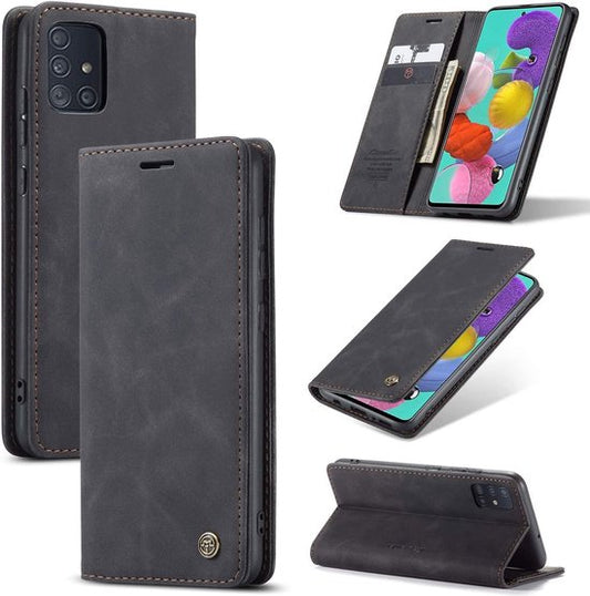 Samsung Galaxy A51 Case - Charcoal Gray - Slim Wallet Case