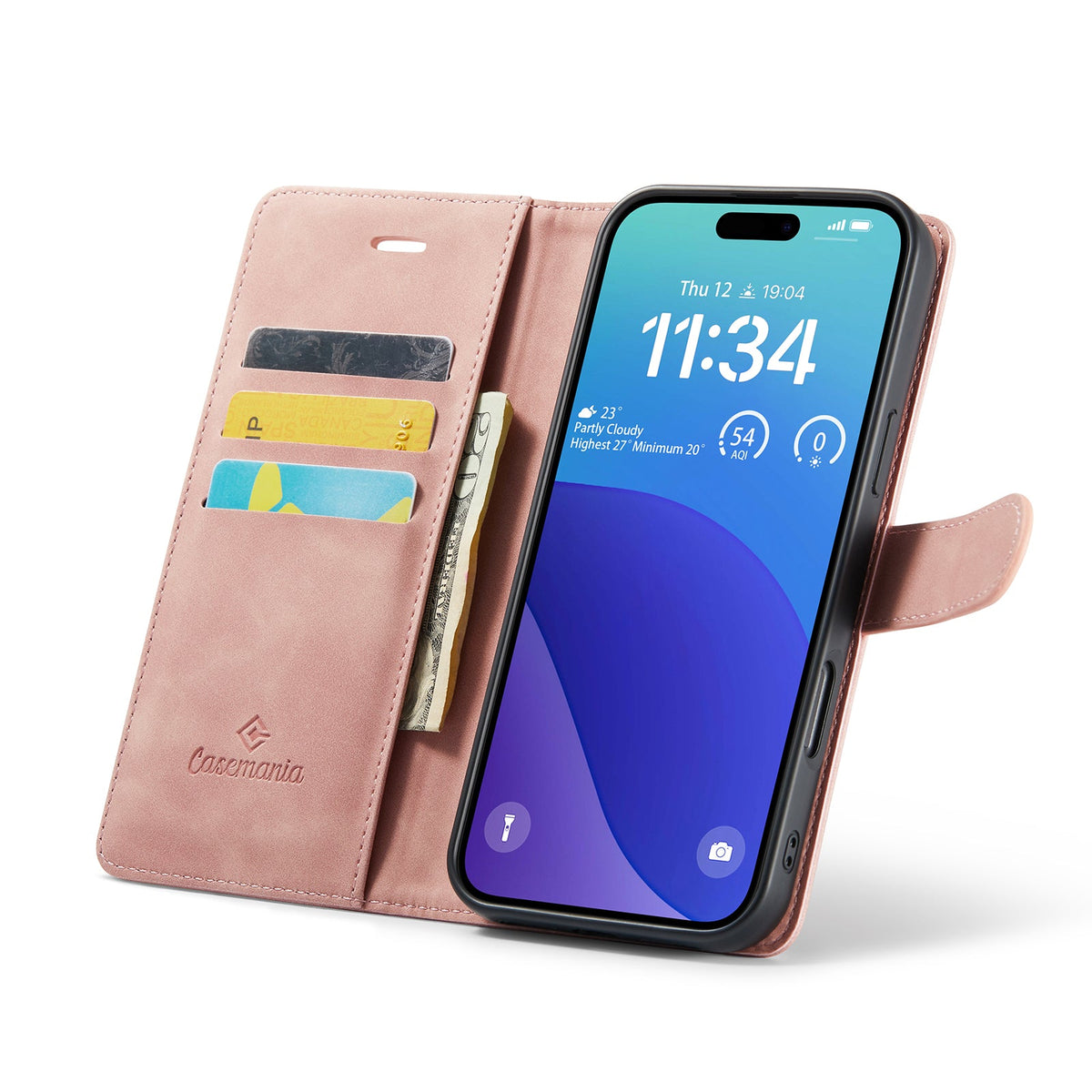 Apple iPhone 16 Pro Max Hoesje - Pale Pink - 2 in 1 Bookcase