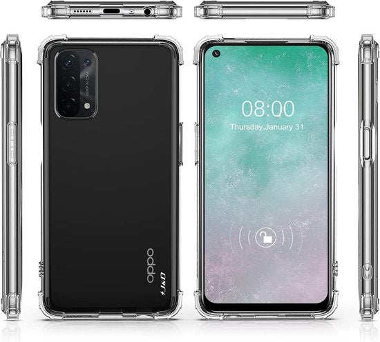 OPPO A54 5G Hoesje - Transparant - Anti-Shock Back Cover