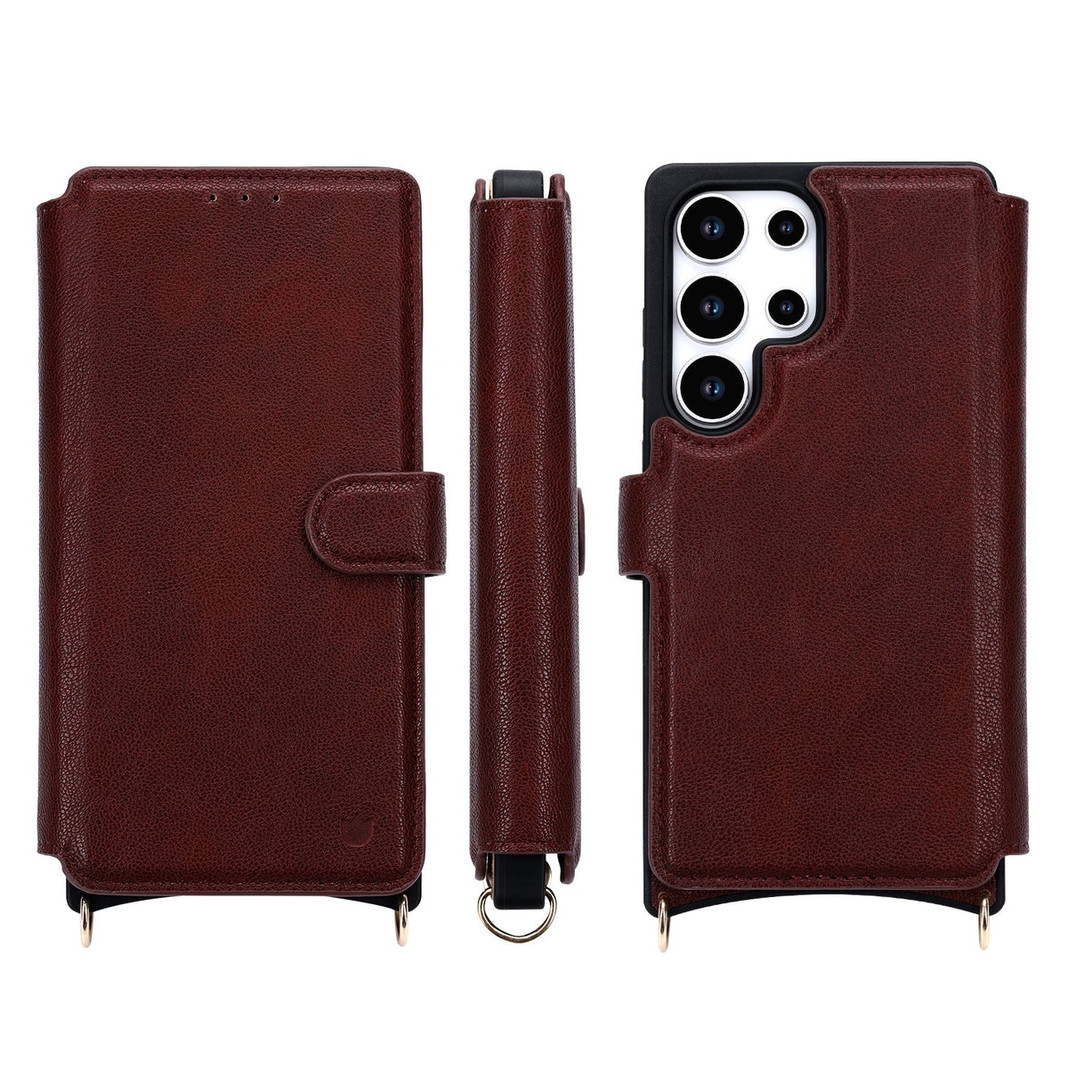 Samsung Galaxy S25 Ultra Hoesje - Wijn Rood - CM Amsterdam Back Cover met Telefoonkoord