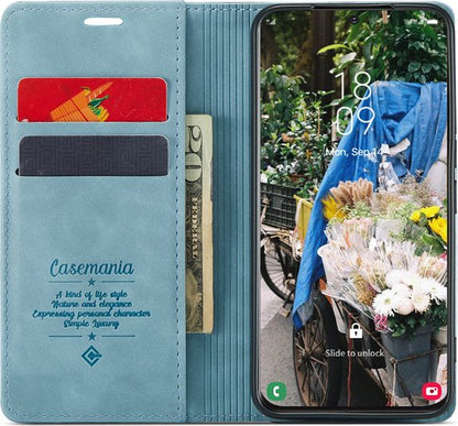 Samsung Galaxy S23 Hoesje - Aqua Blue - Dunne Bookcase