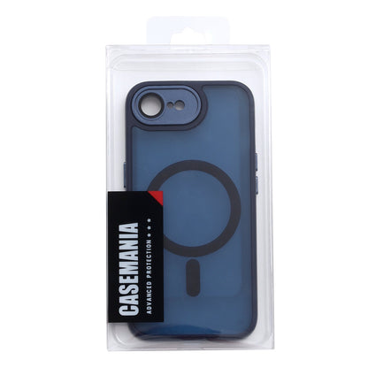 Apple iPhone 16e Case - Blue with Wrist Band - Matte Armor MagSafe Back Cover with Phone Strap