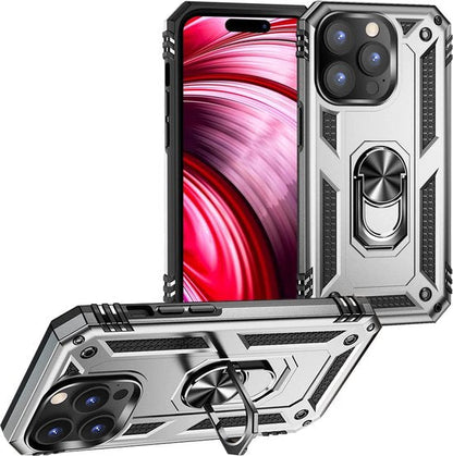 Apple iPhone 14 Pro Max Case - Grey - Armor Kickstand Back Cover