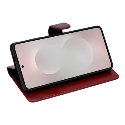 Samsung Galaxy S26 Ultra Hoesje - Burgundy Red - Echt Leren Bookcase