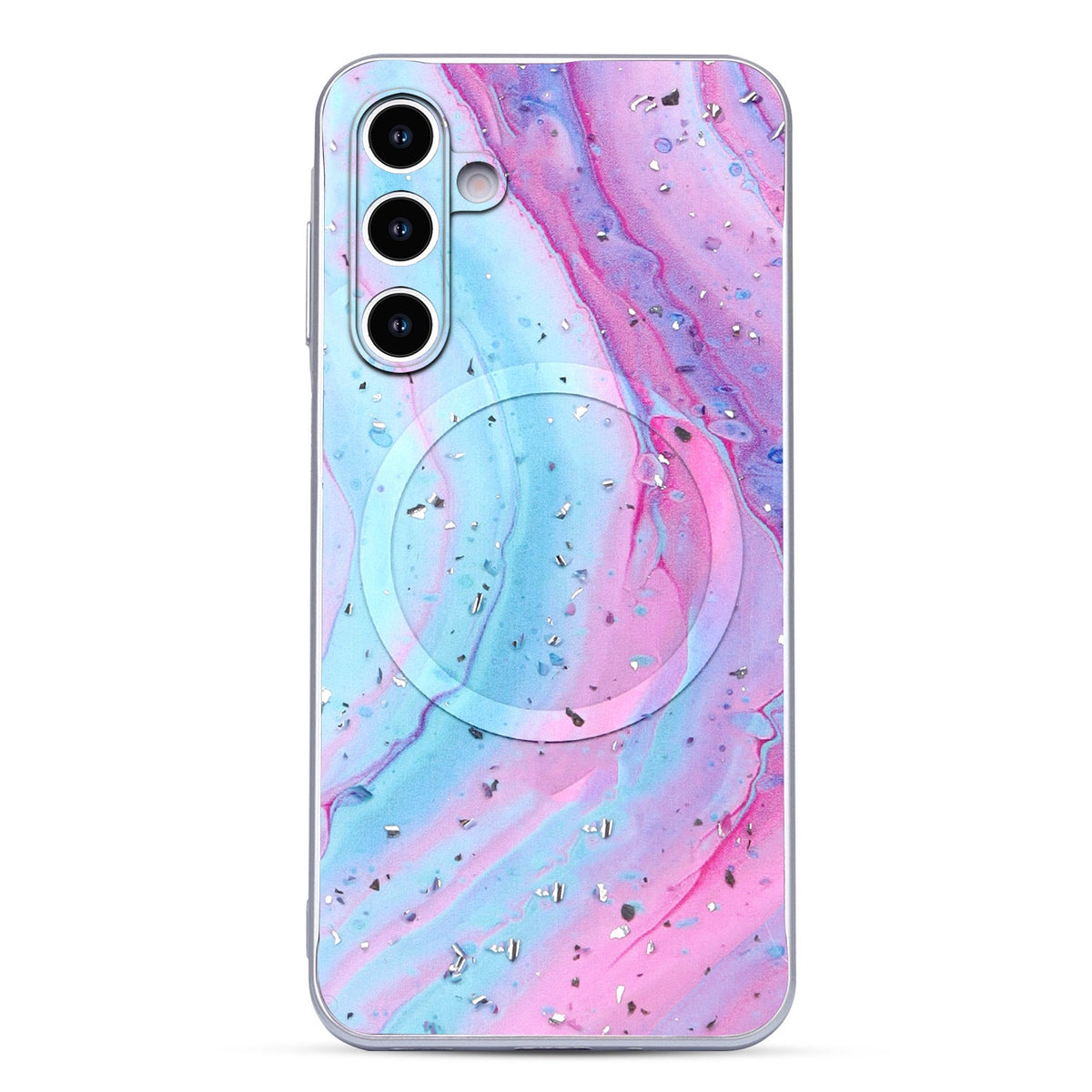 Samsung Galaxy S25 FE Hoesje - Unicorn - Marmer Glitter MagSafe Back Cover