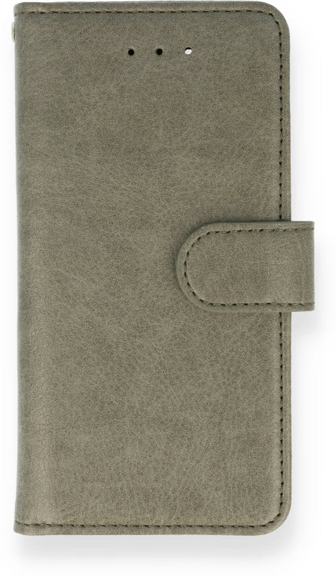 iPhone SE 2022 Hoesje - Grijs - Luxe Portemonnee Bookcase