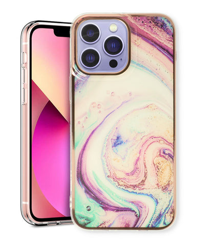 Apple iPhone 15 Pro Case - Twist - Silicone Marble Back Cover