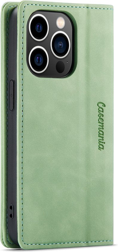 Apple iPhone 14 Pro Max Hoesje - Pistache Green - Dunne Bookcase
