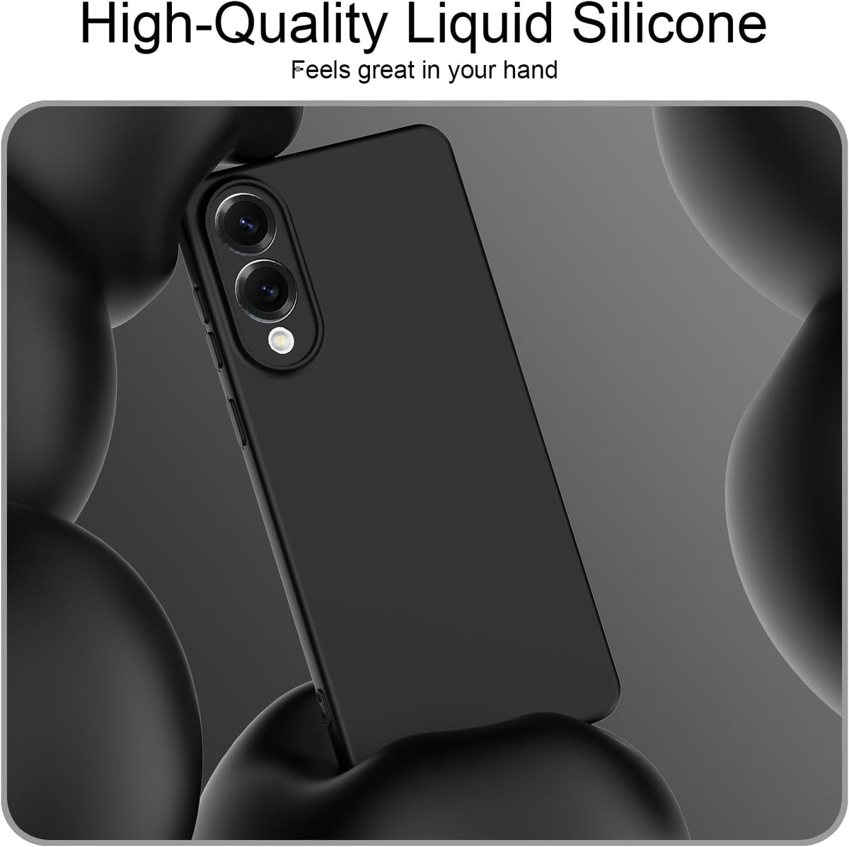 Samsung Galaxy S25 Edge Hoesje - Zwart - Siliconen Camera Bescherming Back Cover