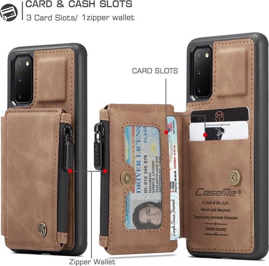 Samsung Galaxy A72 Hoesje - Sienna Brown - RFID Back Cover