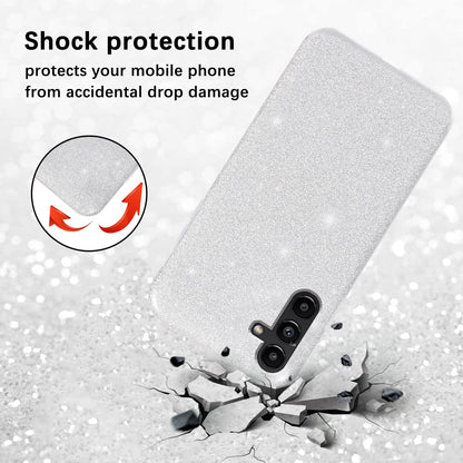 Samsung Galaxy A25 Hülle - Silber - Glitzer-Backcover