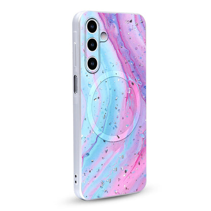 Samsung Galaxy S25 FE Hoesje - Unicorn - Marmer Glitter MagSafe Back Cover