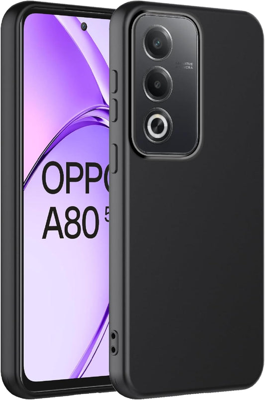 Oppo A80 Hoesje - Zwart - Siliconen Back Cover