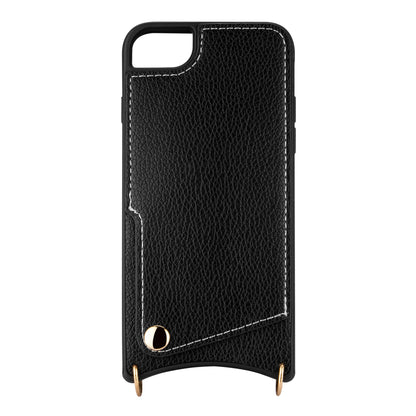 Apple iPhone 7 Case - Black - Back Cover with Wrist Band and Phone Band
