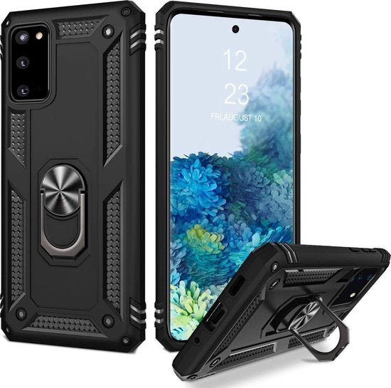Samsung Galaxy S20 Hoesje - Zwart - Armor Kickstand Back Cover