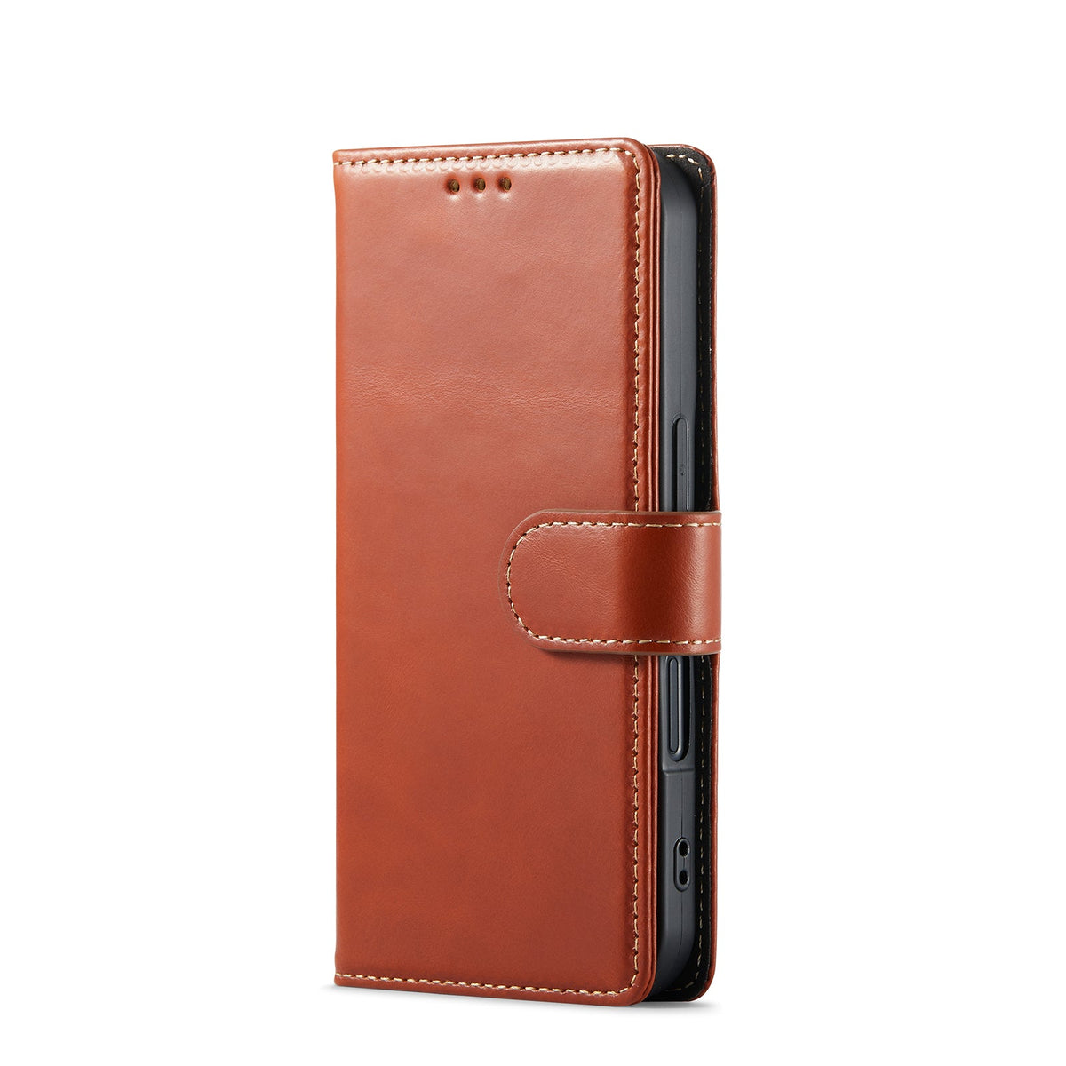 iPhone 16 Hoesje - Bruin - Leather Bookcase