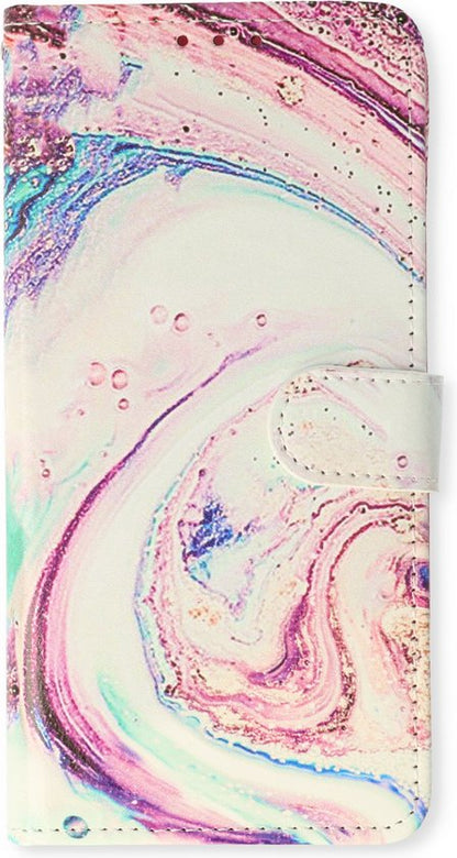 Samsung Galaxy A21s Hoesje - Marmer Twist - Print Bookcase